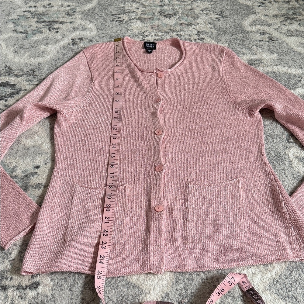 Eileen Fisher Silk Blend Button Cardigan - Picture 6 of 8